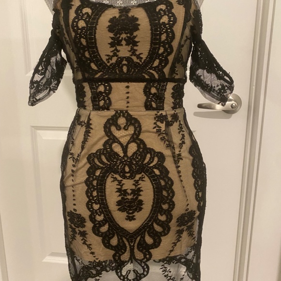 Vintage BLACK Chic For Love & Lemons Vienna women’s Lace Dress XS - Picture 3 of 10